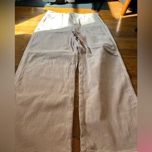 Wide leg flare high rise pants